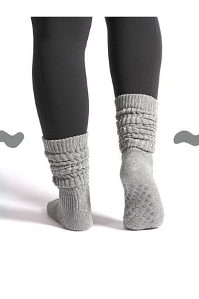 جوراب اسپرت طوسی زنانه پنبه ای Muse Of Socks - کد 875067463