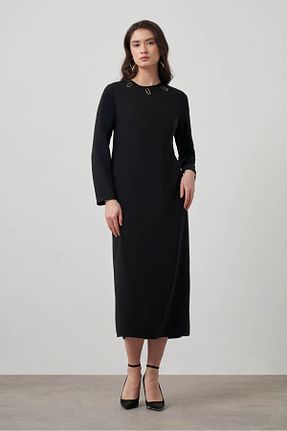 لباس مشکی زنانه بافتنی Mizalle - کد 815541805