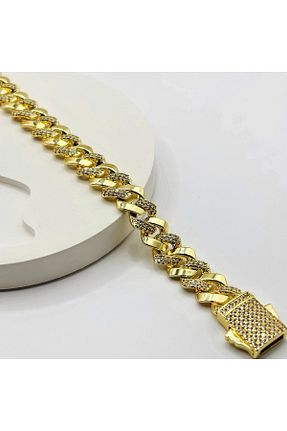 دستبند استیل (فولاد) طلائی زنانه استیل ضد زنگ Swan Jewelry - کد 871703895