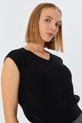 سوئیتر مشکی زنانه بافتنی Shopping Shop - کد 875146084