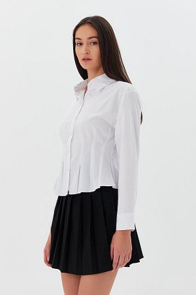 پیراهن سفید زنانه رگولار Shopping Shop - کد 875625356