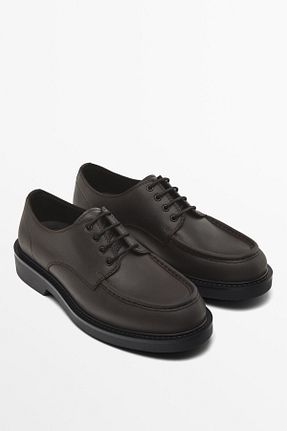 کفش کلاسیک قهوه ای مردانه چرم خالص Massimo Dutti - کد 875152139