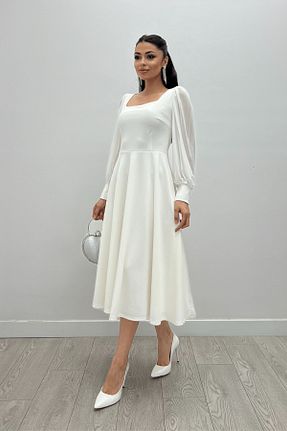 لباس مجلسی و فارغ التحصیلی سفید زنانه پلی استر giyimmasalı - کد 752665418