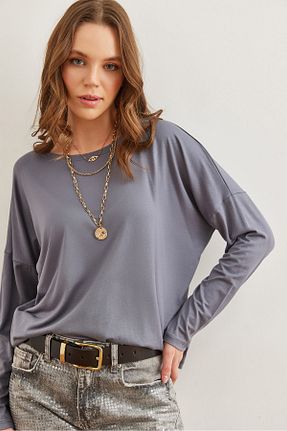 بلوز طوسی زنانه ساده Olalook - کد 873257843