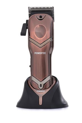 ماشین اصلاح صورت قهوه ای باتری دار Powertec - کد 806507586