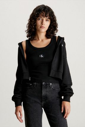 سوئیشرت مشکی زنانه ساده Calvin Klein - کد 786932365
