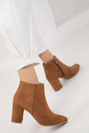 بوت / نیم بوت قهوه ای زنانه چرم مصنوعی SOHO - کد 872900862