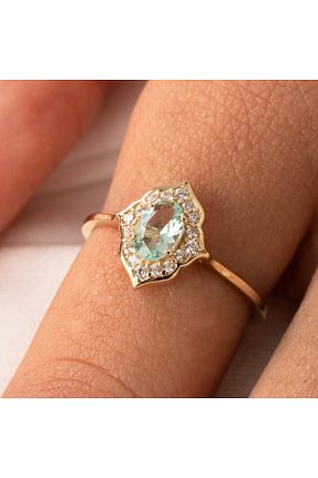 انگشتر نقره زرد زنانه 925 عیار FasekGold - کد 472460572
