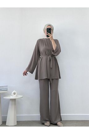 شلوار طوسی زنانه مخلوط پلی استر CHUL - کد 873218436