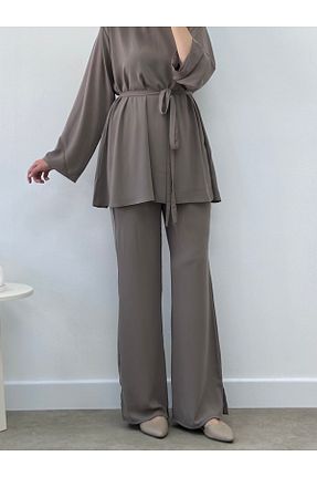 شلوار طوسی زنانه مخلوط پلی استر CHUL - کد 873218436