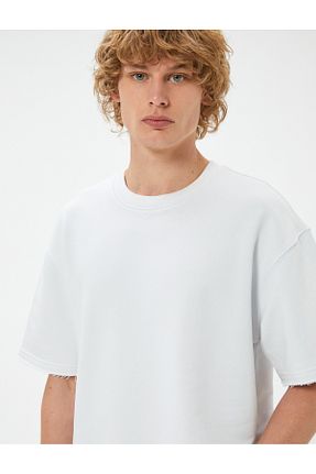 تیشرت سفید مردانه Relaxed Koton - کد 819497284