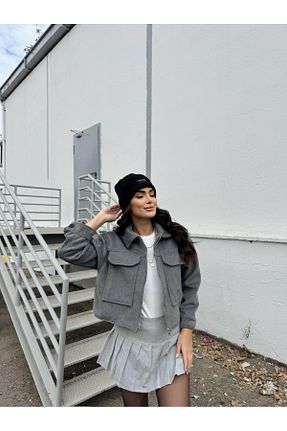 لباس طوسی زنانه بافتنی Sindimoda - کد 873234592