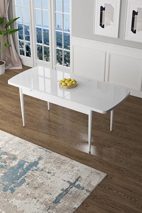 میز آشپزخانه سفید MDF Canisa Concept - کد 48016434