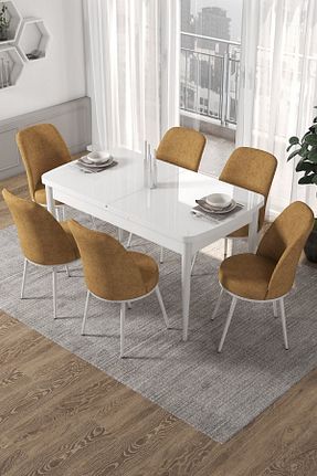 ست میز آشپزخانه سفید Suntalam Canisa Concept - کد 306540900