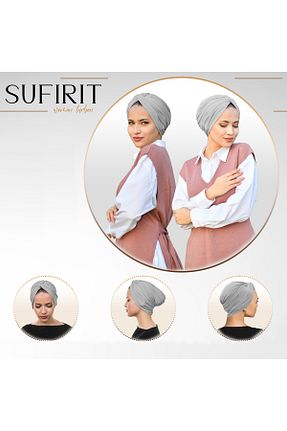 روسری طوسی پلی استر Sufirit - کد 873296368
