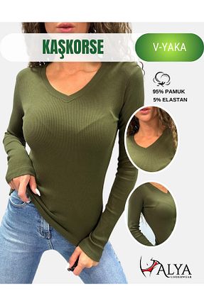 بادی خاکی زنانه یقه هفت ALYA UNDERWEAR - کد 379903091