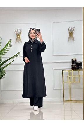 ست بالاتنه و پائین تنه حجاب مشکی زنانه گشاد VALENS BOUTİQUE - کد 873255304