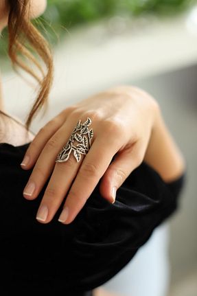 انگشتر جواهر سفید زنانه روکش نقره ZeyDor Accessories - کد 53035412