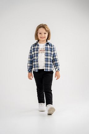 ست بالاتنه و پائین تنه آبی بچه گانه بافتنی Lemon - کد 873272638