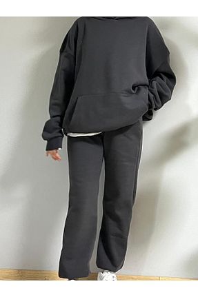 ست گرمکن طوسی زنانه پنبه ای FUWEAR - کد 873284611