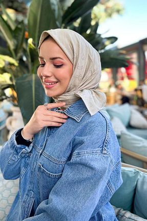 روسری طلائی پنبه ای Aker - کد 866799363
