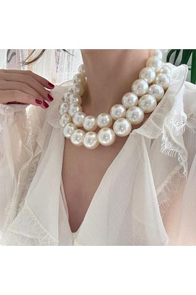 گردنبند جواهر رنگی زنانه مروارید Alice İsstanbul - کد 873275403