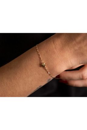 دستبند طلا زرد زنانه 14 عیار Safir Kuyumculuk - کد 873308834