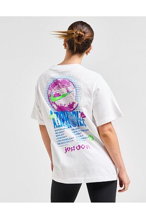تیشرت اسپرت سفید زنانه گشاد Nike - کد 873333568