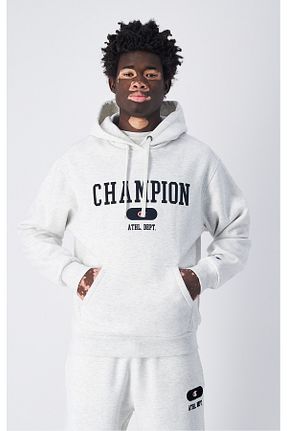 سوئیشرت طوسی مردانه چاپی Champion - کد 873339092