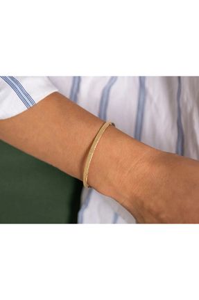 دستبند طلا زرد زنانه 14 عیار Safir Kuyumculuk - کد 873336632