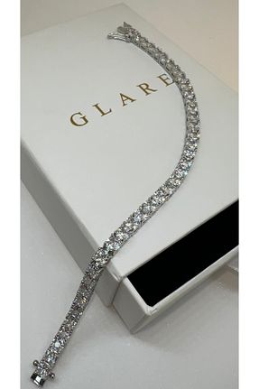 دستبند نقره طوسی زنانه 925 عیار GLARE JEWELRY - کد 873357908