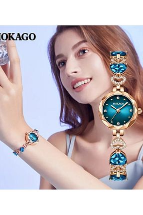 ساعت مچی فیروزه ای زنانه 26-30 میلی متر MKGO - کد 873352828