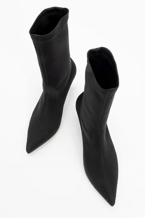 بوت / نیم بوت مشکی زنانه چرم مصنوعی luvishoes - کد 873360275