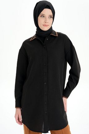 تونیک حجاب مشکی زنانه بافتنی Tuğba - کد 873393385