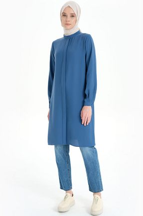 تونیک حجاب آبی زنانه بافتنی Tuğba - کد 873392861