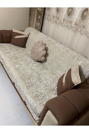 کاور مبل بژ مخمل Tekstilsa - کد 868585014