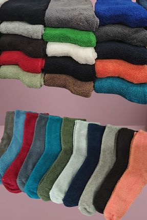 جوراب آبی زنانه پنبه ای Leement socks - کد 871776226