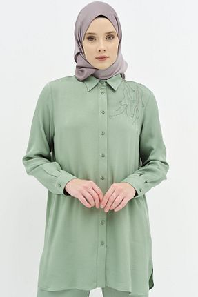 ست بالاتنه و پائین تنه حجاب سبز زنانه رگولار Tuğba - کد 873395631