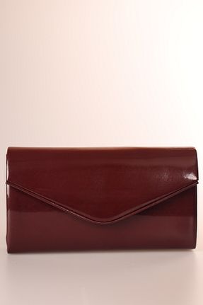 کیف مجلسی زرشکی زنانه چرم مصنوعی weem bag - کد 868566637