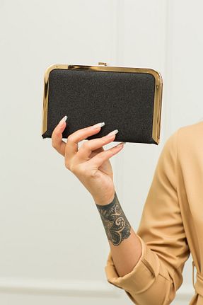 کیف مجلسی مشکی زنانه چرم مصنوعی weem bag - کد 871672037