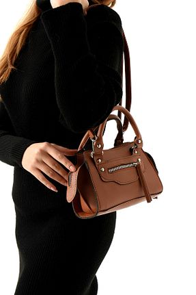 کیف دوشی قهوه ای زنانه چرم مصنوعی İAMBTŞY - کد 873407899
