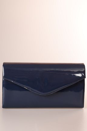 کیف مجلسی سرمه ای زنانه چرم مصنوعی weem bag - کد 868566551