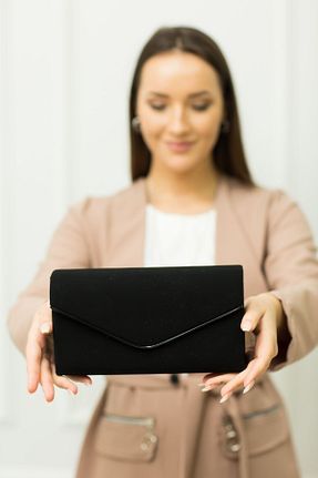 کیف مجلسی مشکی زنانه چرم مصنوعی weem bag - کد 868566924
