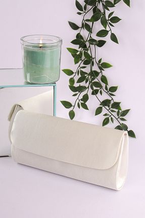 کیف مجلسی سفید زنانه چرم مصنوعی weem bag - کد 868566644