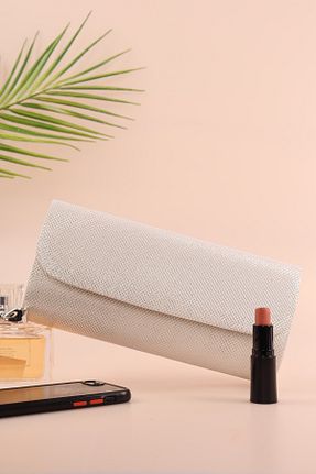 کیف مجلسی طوسی زنانه چرم مصنوعی weem bag - کد 868567879