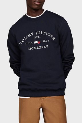 سوئیشرت سرمه ای مردانه ساده Tommy Hilfiger - کد 873418439