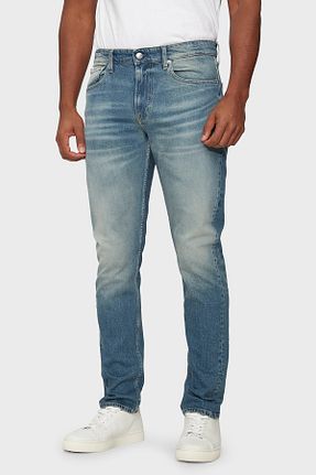 شلوار جین سرمه ای مردانه پاچه ساده Calvin Klein - کد 873487091