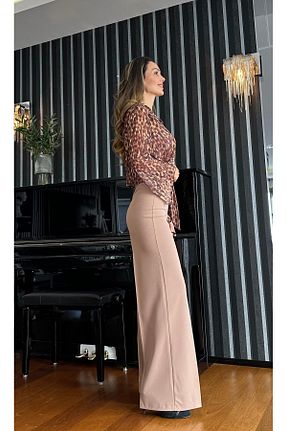 شلوار قهوه ای زنانه پنبه - پلی استر - الاستین Atelier Derin - کد 796731446