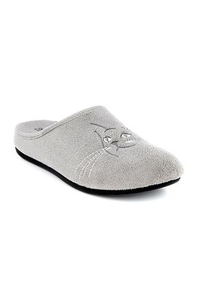 دمپائی خانگی طوسی زنانه پارچه ای Muya - کد 349548955