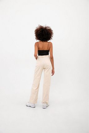 شلوار بژ زنانه لیکرا White Black Jeans - کد 873625262